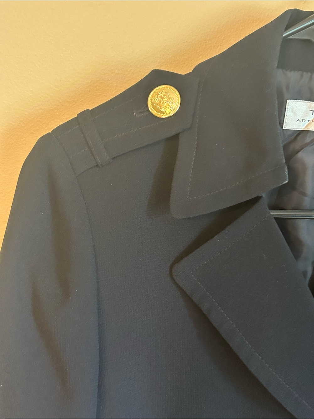 Tahari Black Double-Breasted Military Sailor Blazer NWOT - Picture 6 of 8